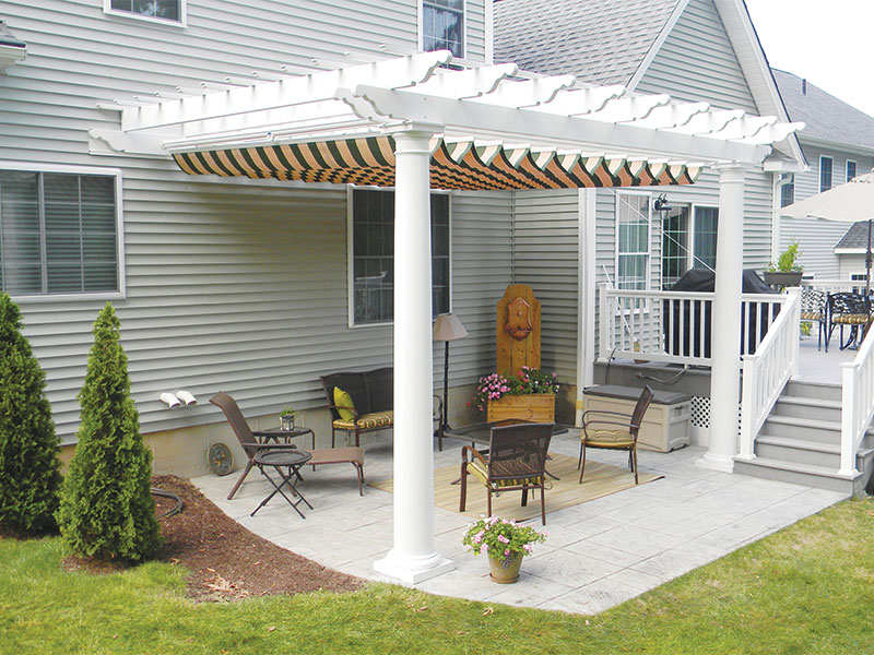 Custom Pergola with sunshade canopy