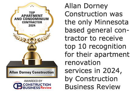 Allan Dorney was awarded Apartment Renovation Services "Top 10 in 2024", by Construction Business Review
